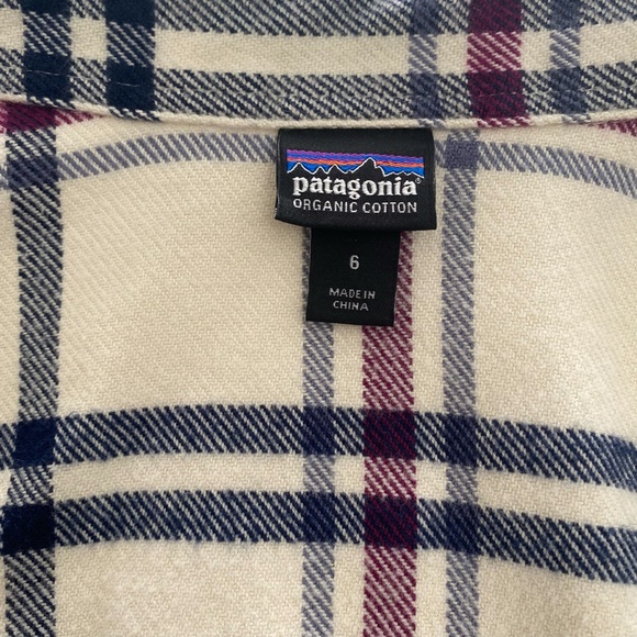 Patagonia Cream Plaid Button Down Shirt - Picture 3 of 4